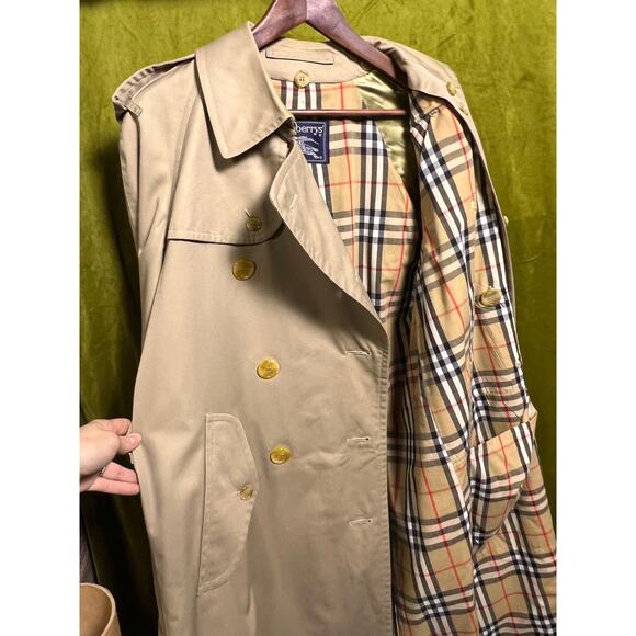 Vintage Burberrys’ Classic Trench Coat with Nova Check Lining - Picture 7 of 16